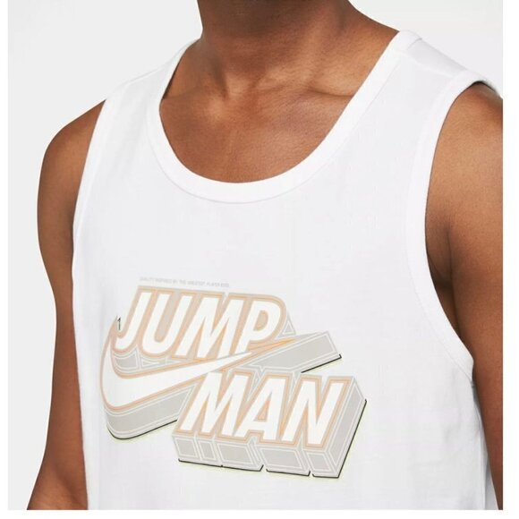 JORDAN Men's Jumpman White Tank Top - Picture 2 of 12